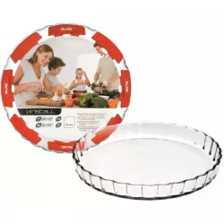 Üvegpiskos tortaforma 28x3,5 cm