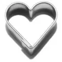 Szív alakú kiszúró, 1,9 cm