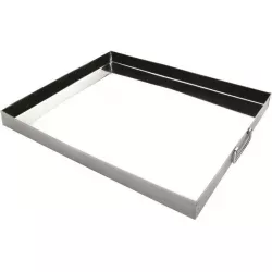 Rozsdamentes tepsi – fogantyús lemez 45x35x3,5 cm