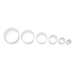 Kör alakú formák, sima, 6 darab