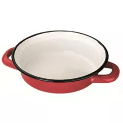 zománcos kislábas, piros