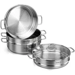 Rozsdamentes gőzölő edény 28 cm készlet