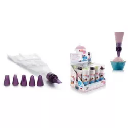 Díszítő készlet - zacskó 35 cm + 6 cső