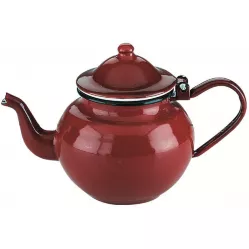 Rozsdamentes teáskanna zománcos 0,75 l - piros