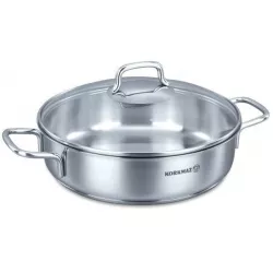 Rozsdamentes acél edény Perla alacsony 24 cm