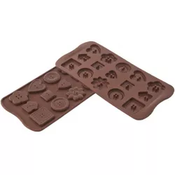 Csokoládé szilikon forma – gombócok és karikák