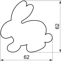 Süteménykiszúró nyuszi, 6,2 cm