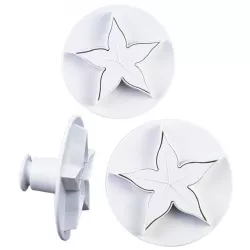 Virágmintás liliom kiszúró, 6 × 6 cm