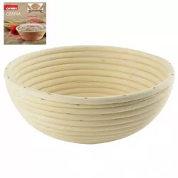 Rozsukerteskó kelesztő kosár lisztesfa fonott kosár 21 cm kör alakú, szénakazal