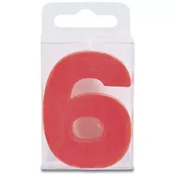 Lángcsomag 6-os szám alakú – mini, piros