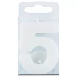 gyertya az 5-ös szám formájában - mini, fehér