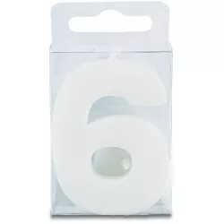 Lámpászágyú 6-os szám formájában - mini, fehér