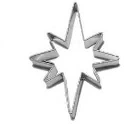 Csillag alakú keksz/formázó nyomófa 8 sarkú, 17x24 mm