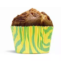Papír muffins kosárba zöld sárga mintázatúrq papírezsárga?