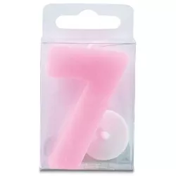 Lángcsomag 7-es szám alakú – mini, rózsaszín