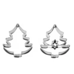 Sablonální formázás: 2 darab karácsonyfa alakú kivágóforma