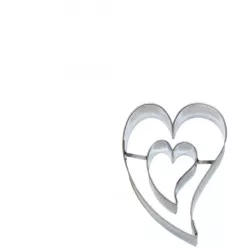 Szív alakú kiszúró, szabálytalan, rozsdamentes acélból készül