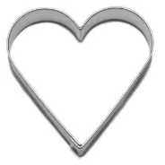 Szív alakú kiszúró, 54×54 mm-nél nagyobb