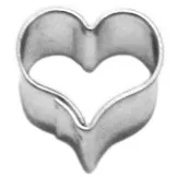 Szív alakú, hajlított kiszúró 11x10 mm