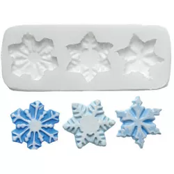 Szilikon forma marcipánhoz – hópehelyek