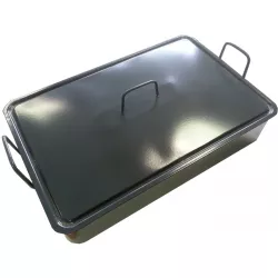 Üvegezett tepsina fedővel 60x40 cm
