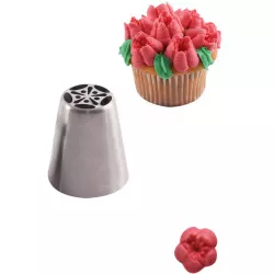 Díszítő csúcs rozsdamentes tulipán 1 db