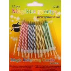 Dérkos gyertyák, amelyek nem elldobbathatóak - 12 db