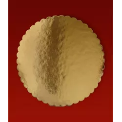 Dortová podložka o průměru 28 cm zlatá