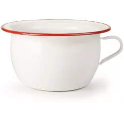 Zománított vizeskanna fehér piros 24cm