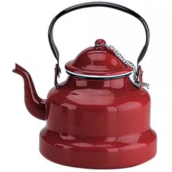 Porcelános teáskanna piros 1 l