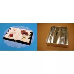 Dortforma nyitott könyv 24x7,5 cm