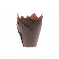 barna papírové šálky na muffiny tulipán 200 ks