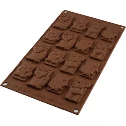 Szilikon csokoládiaforma — állatkák (winter)