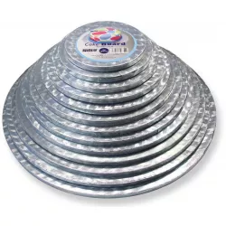 Sütikörítő alátét ezüst, kör alakú