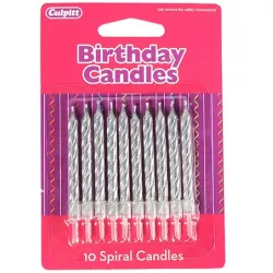 Culpitt gyertyákok ezüst színű 10 darab -