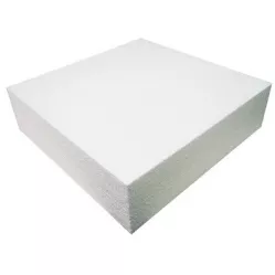 Szivárványos egyszerű habpanír lapos desszertkészítéshez 20x20x7,5 cm, négyzetes