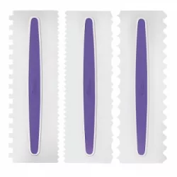 3 darab Icing Comb cukrász spatulák 22,8 x 7,6 cm