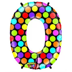 Felfújható lufi sorszáma 0, színes, 102 cm, extra nagy méretű
