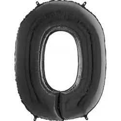 Lufisztec balon szám 0 fekete 66 cm
