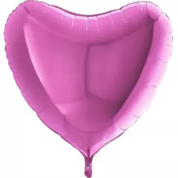 Lufi rózsaszín szívvel 91 cm