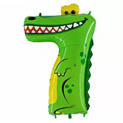 Felfújható krokodil lufi 7-es számú gyerekeknek 102 cm