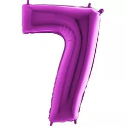 Felfújható lufi szám 7 lila 102 cm extra nagy