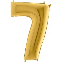 Felfújható lufi szám 7 aranyszínű 102 cm extra nagy