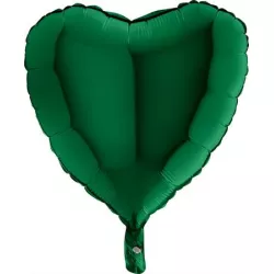 45 cm zöld szívú, felfújható buborékballon