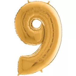Lufis ballon szám 9 arany 66 cm