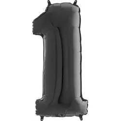 Lufisztec ballon szám 1 fekete 66 cm