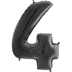 Lufisztec ballon szám 4 fekete 66 cm