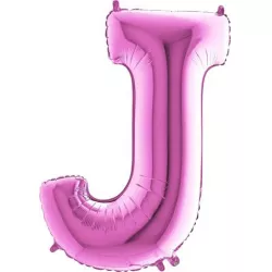 Lufi levegőben rózsaszín J betű 102 cm