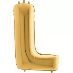 Lufi L betű arany, 102 cm