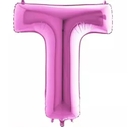 Lufis ballon betű T rózsaszín 102 cm